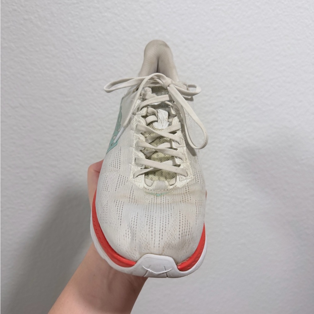 Hoka Women's Athletic Shoes - Cream, Red, and Yellow - Picture 2 of 9